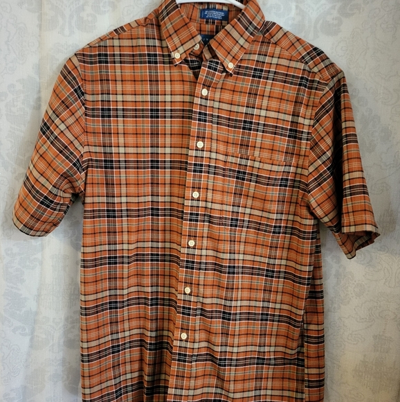 Towncraft Mens Shortsleeve Plaid Shirt 